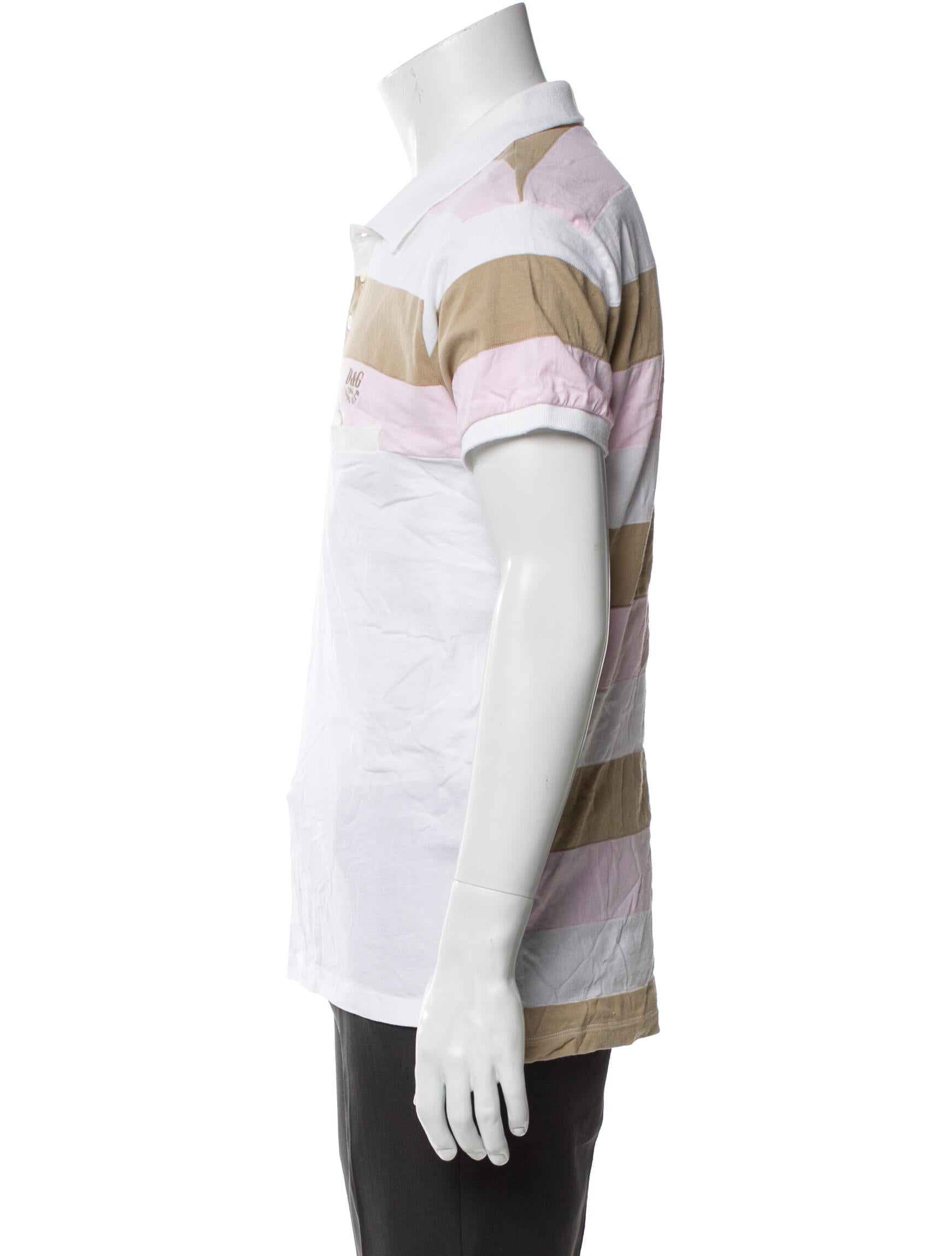 D&G Colorblock Pattern Collar Polo Shirt