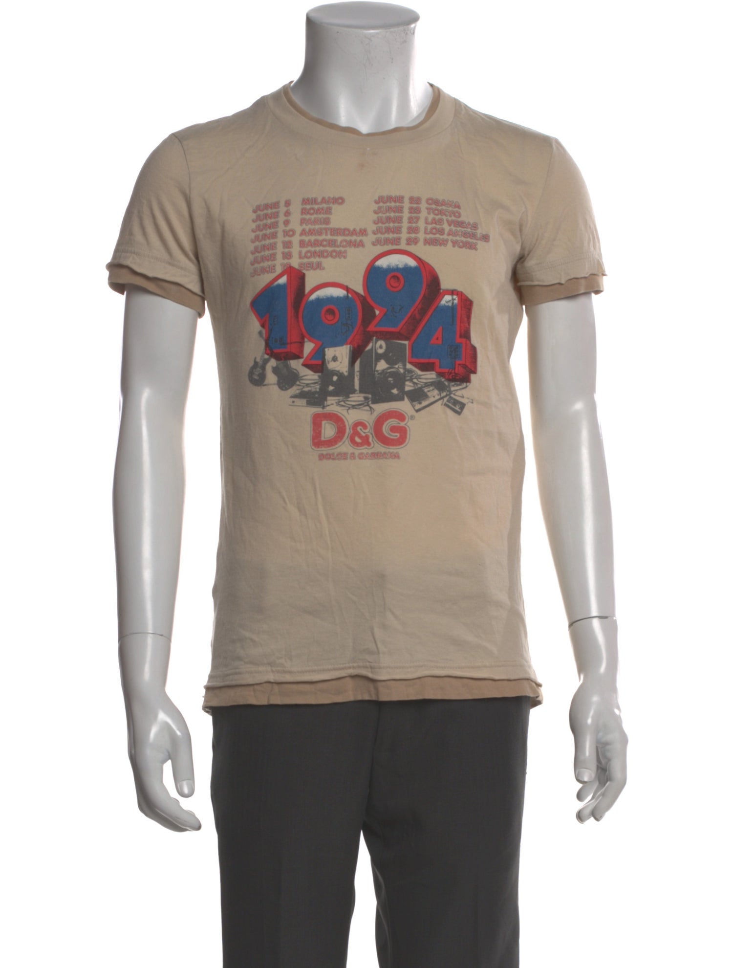 D&G Graphic Print Crew Neck T-Shirt