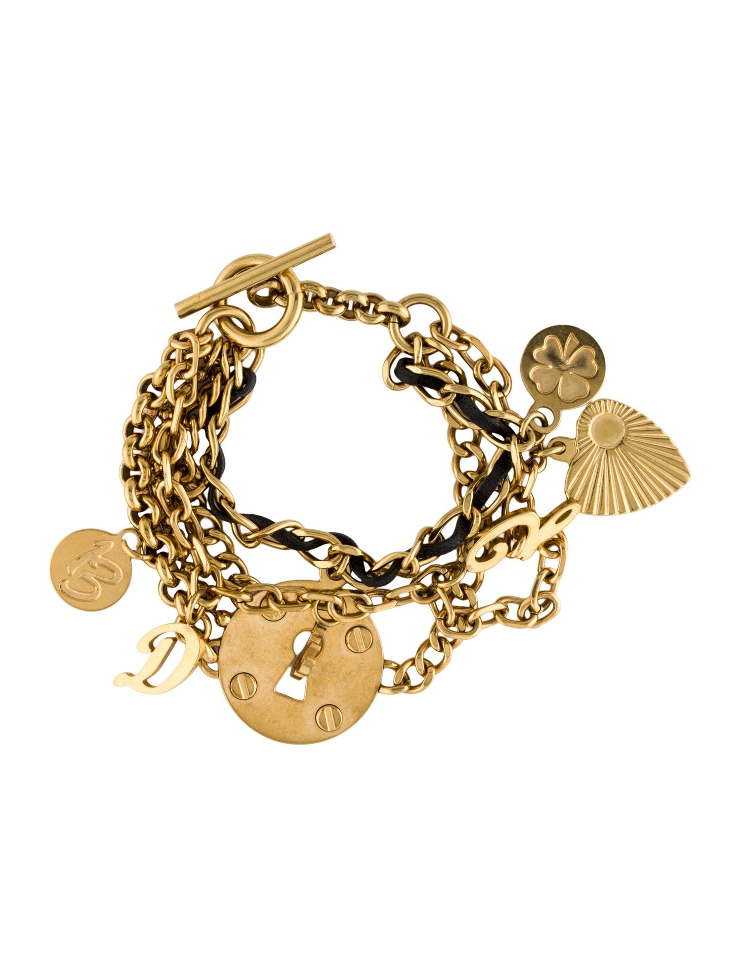 D&G Leather Charm Bracelet