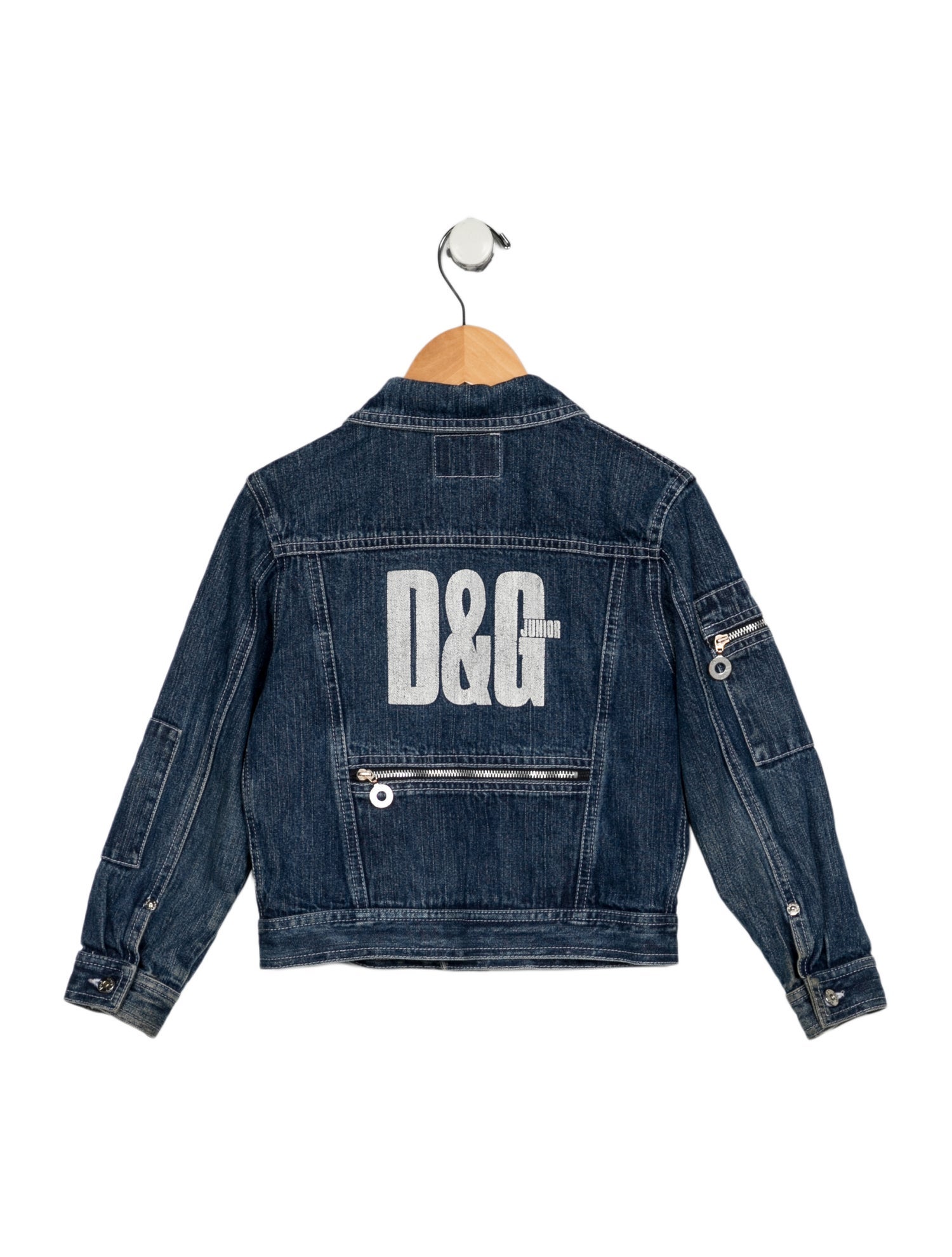 D&G Cotton blue denim jacket with button closure