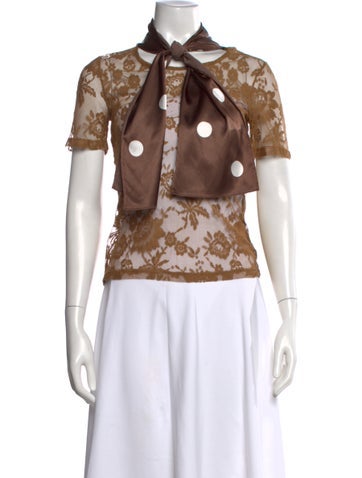 Pre-owned D&g Vintage 2000's Top In Neutrals