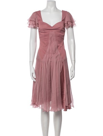 Pre-owned D&g Vintage Midi Length Dress In Pink