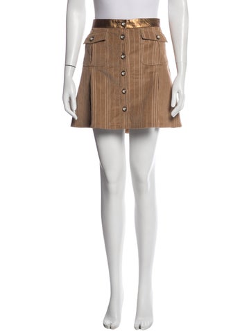 Pre-owned D&g Vintage Mini Skirt In Brown