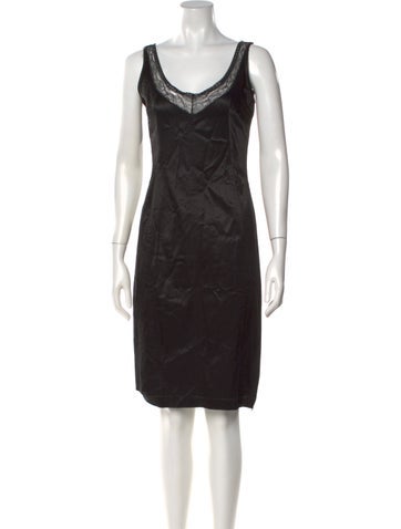 Pre-owned D&g Vintage Knee-length Dress In Black