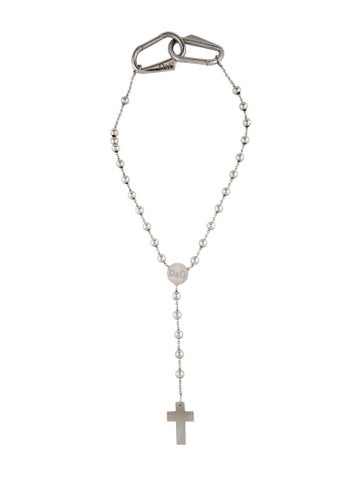 Pre-owned D&g Beaded  Rosary Necklace, 23" In Multi