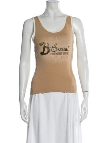 Pre-owned D&g Vintage 2000's Top In Neutrals