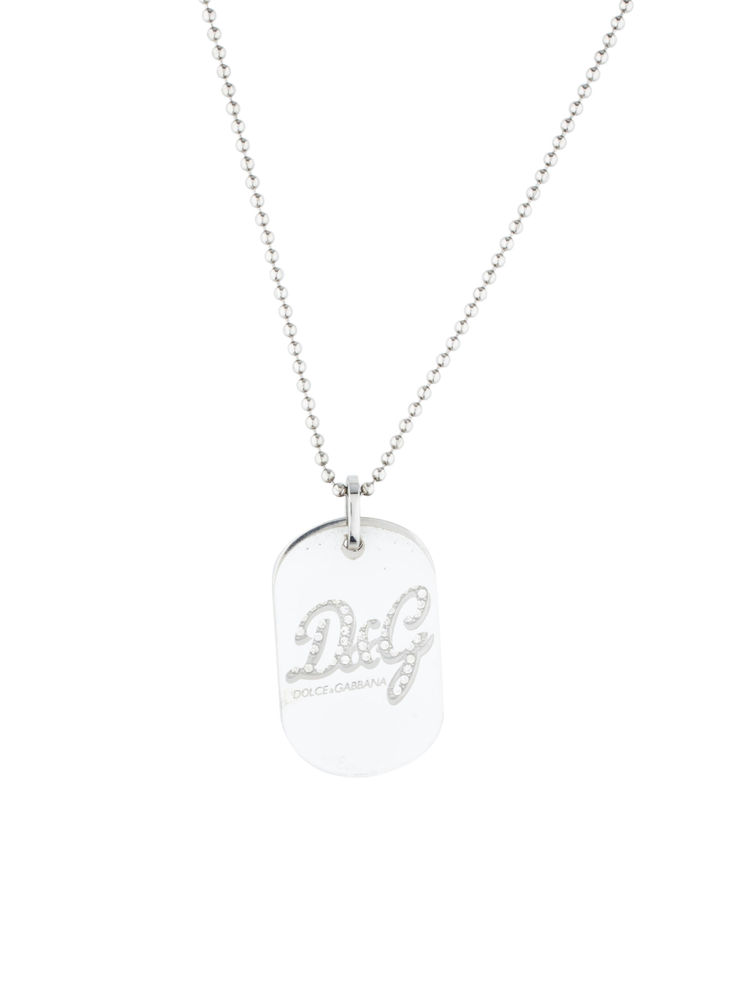 d&g dog tag necklace