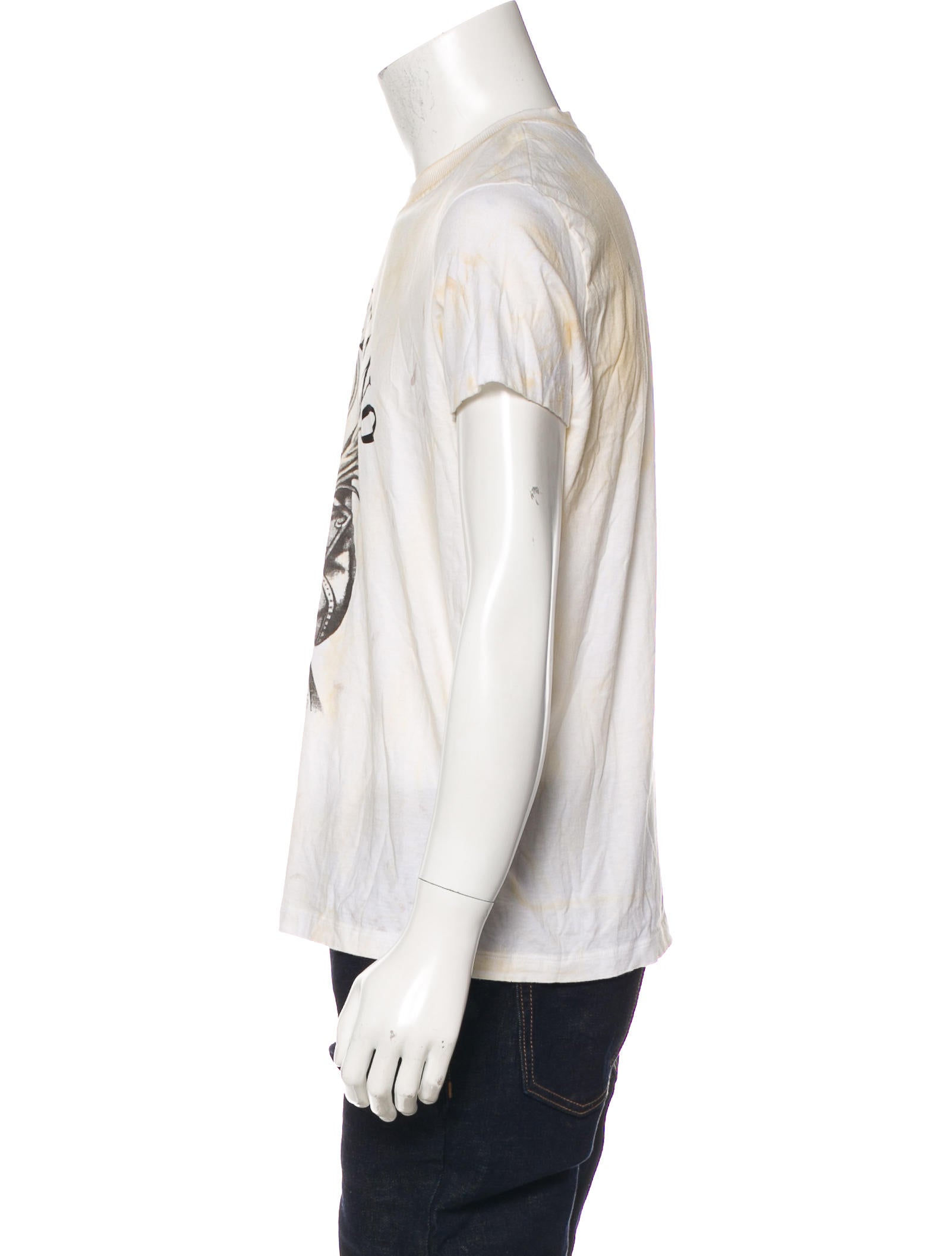 D&G I Love S.Stefano Distressed T-Shirt - Neutrals T-Shirts 