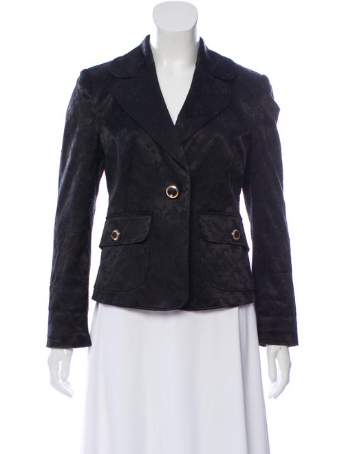 D&G Jacquard Notch-Lapel Blazer Black