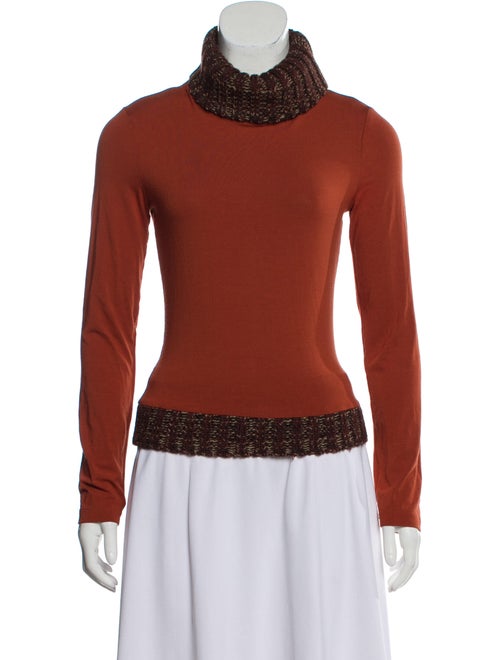 D&G Turtleneck Long Sleeve Top Brown
