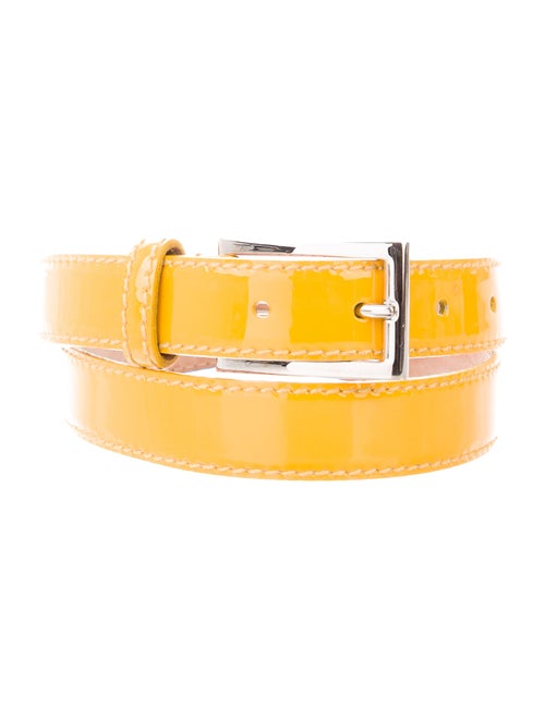 D&G Patent Leather Hip Belt Yellow