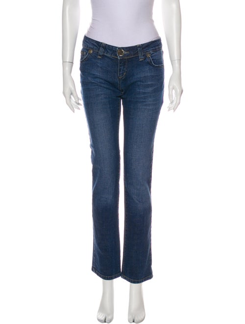 D&G Low-Rise Straight Leg Jeans Blue
