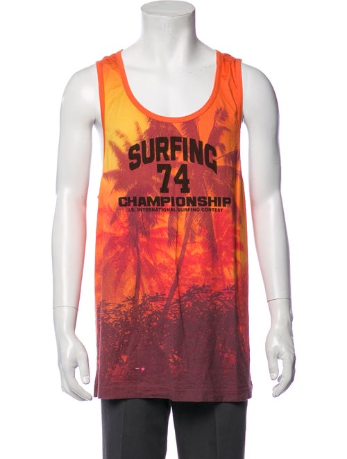 D&G Graphic Print Scoop Neck Tank