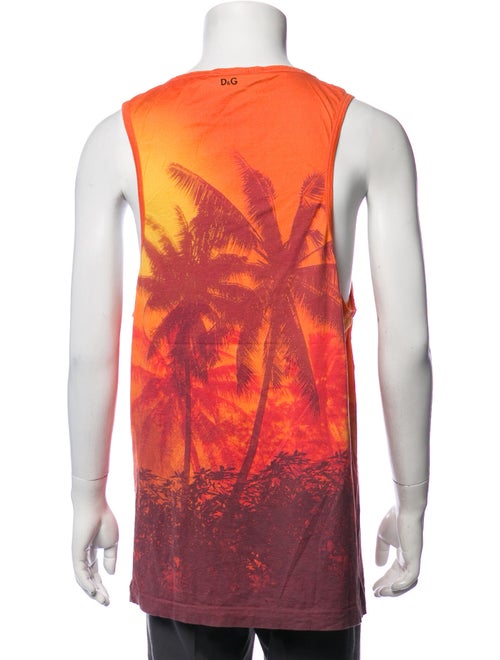 D&G Graphic Print Scoop Neck Tank