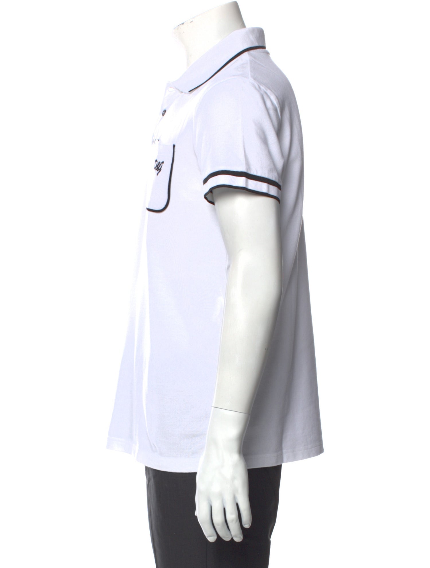 D&G Striped Collar Polo Shirt