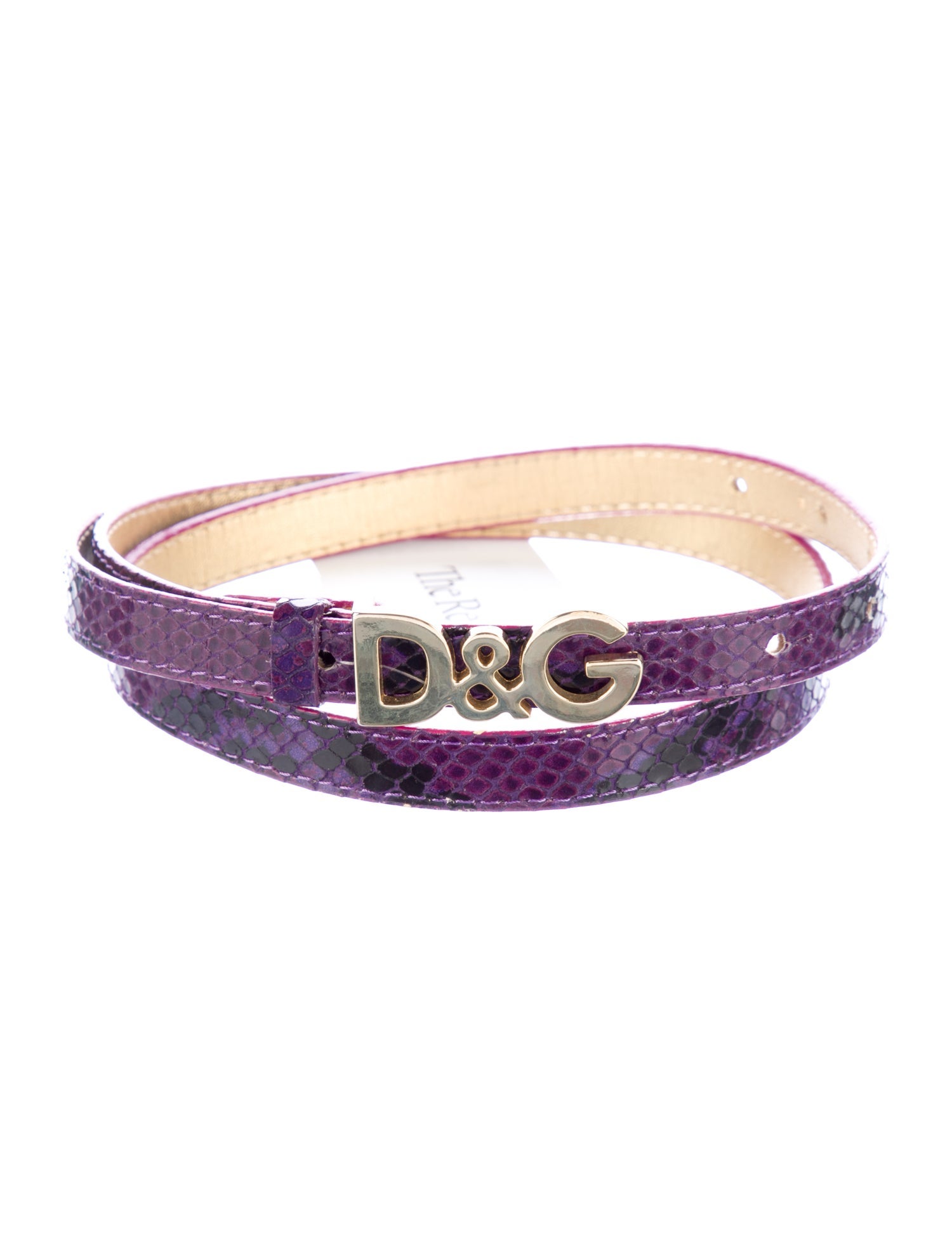 D&G Belt Purple Belts, Accessories WDG92509 The RealReal