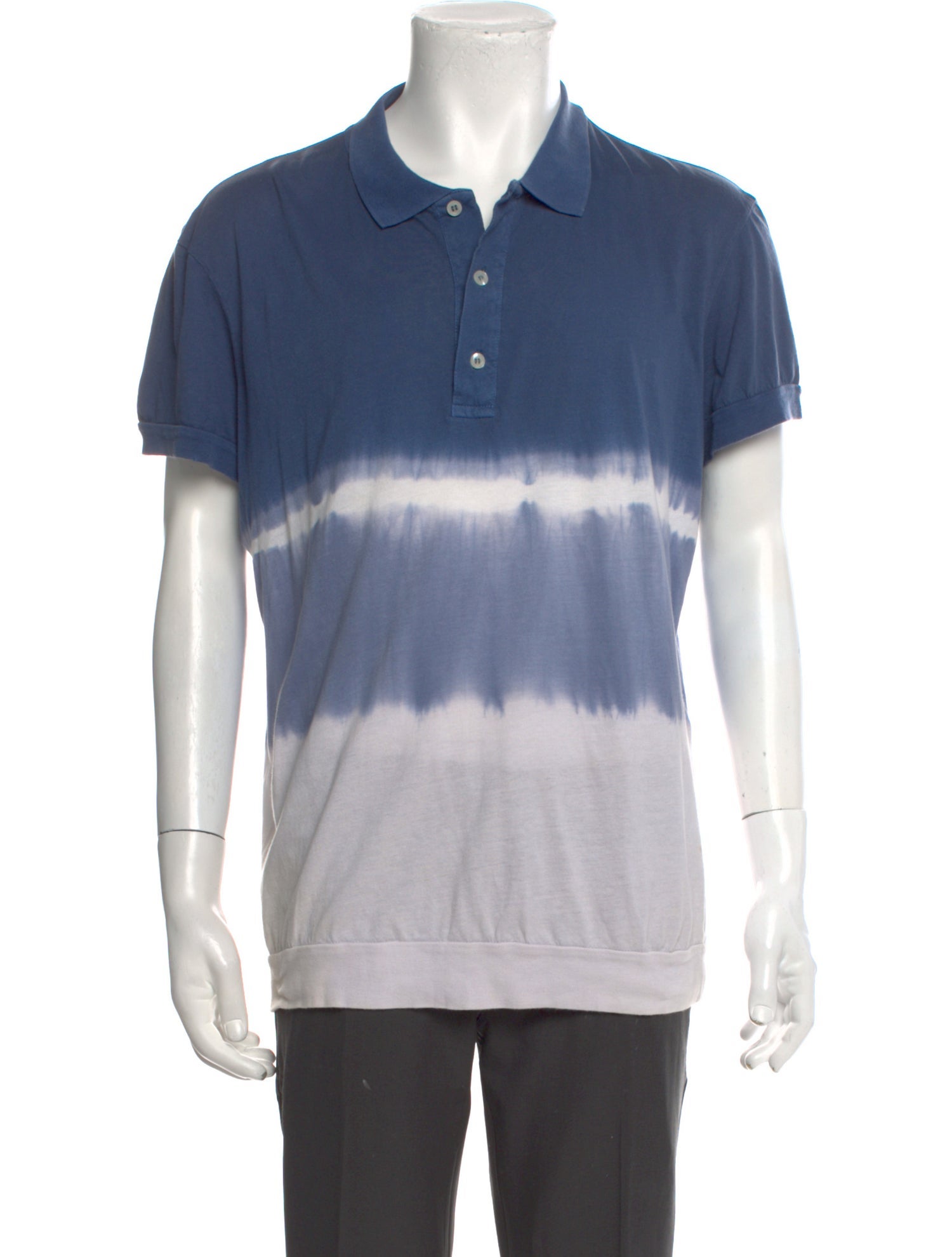 DS Sicaya Power Blue and White Short Sleeve Polo Shirt