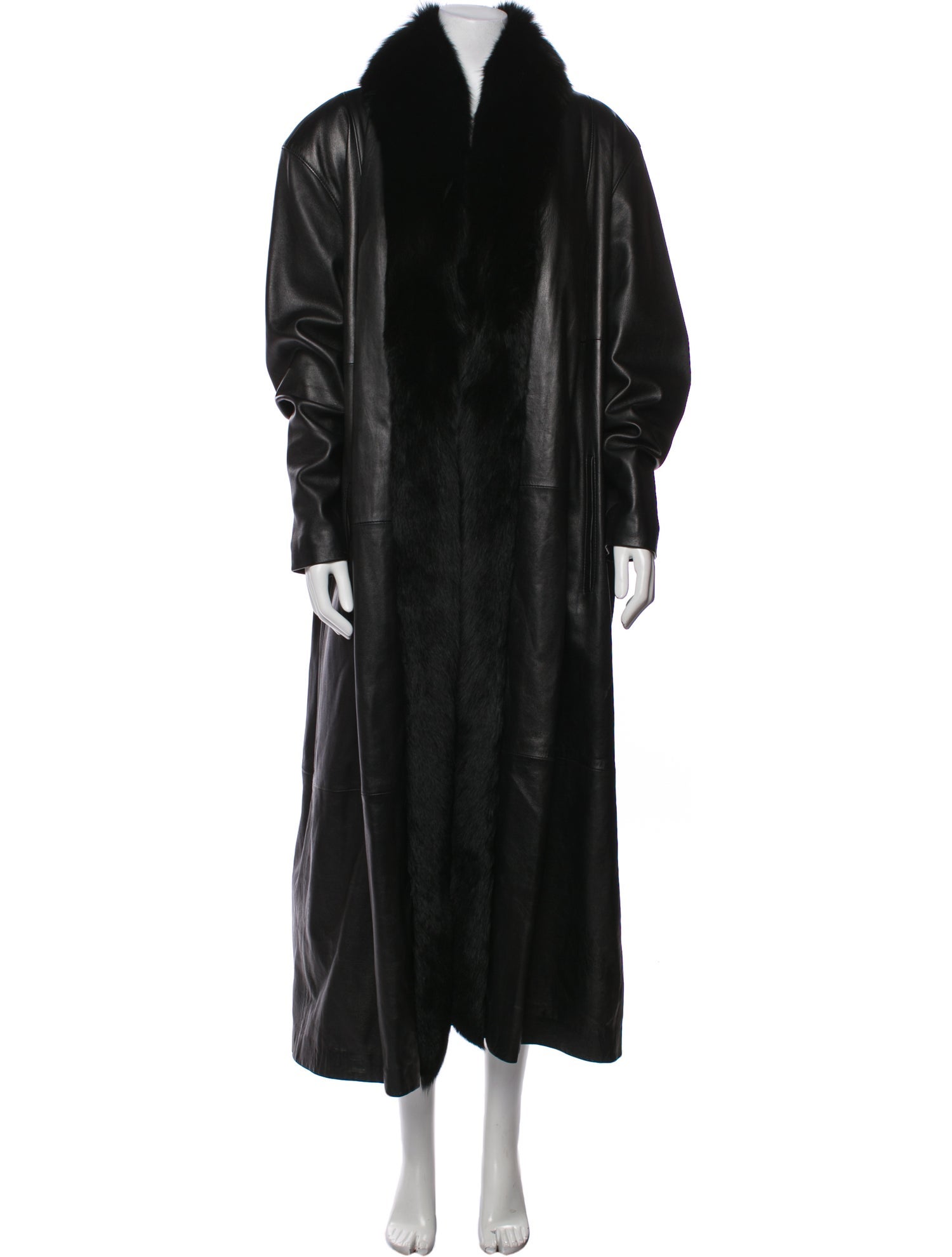 Brisa Leather Faux Fur Coat