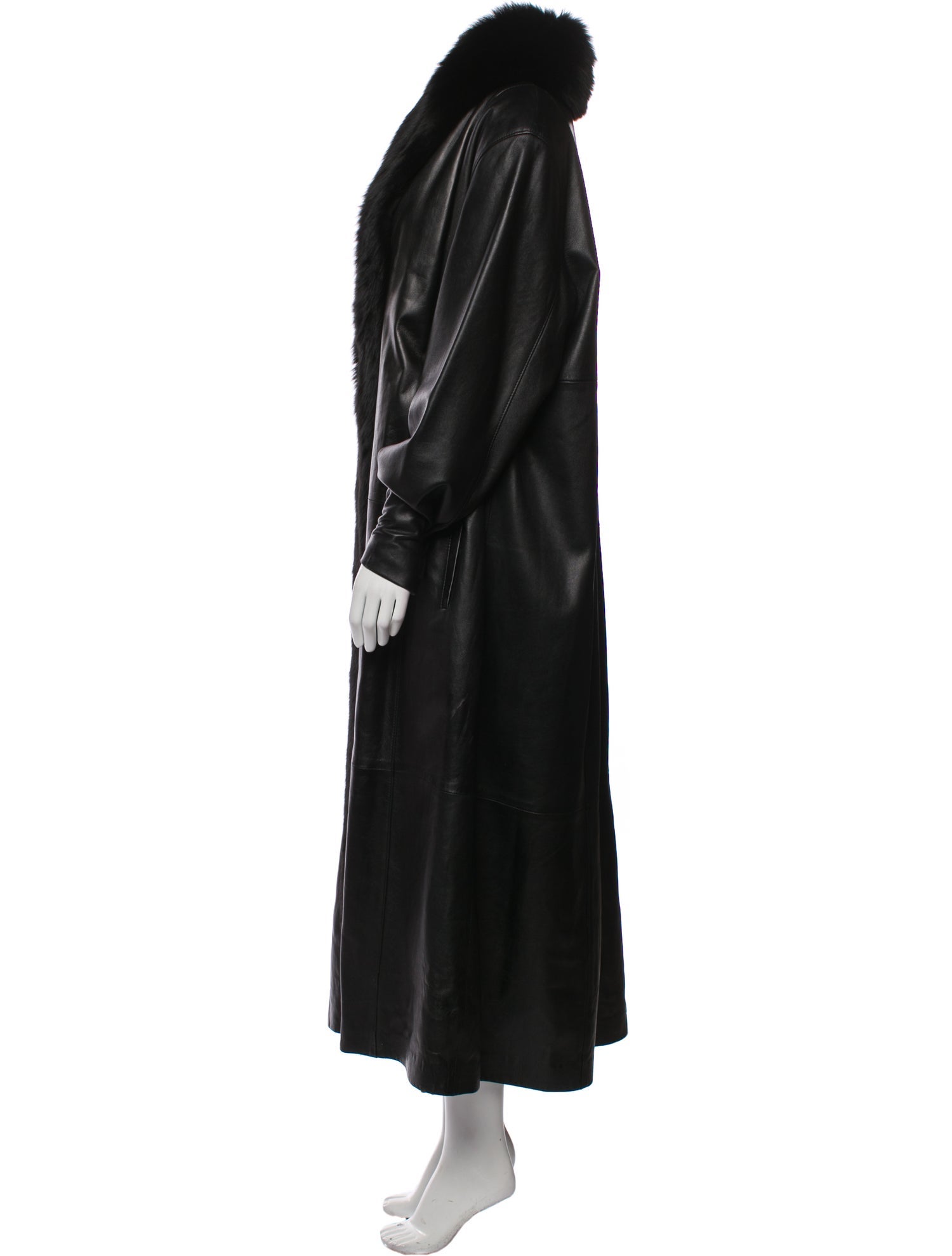 Brisa Leather Faux Fur Coat