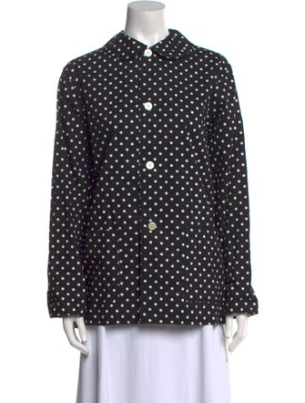 Good Design Shop Comme des Garçons Polka Dot Print Long Sleeve Button-Up Top