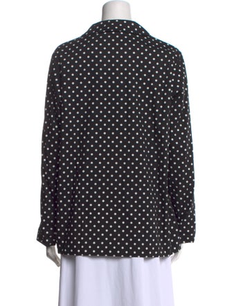 Good Design Shop Comme des Garçons Polka Dot Print Long Sleeve Button-Up Top