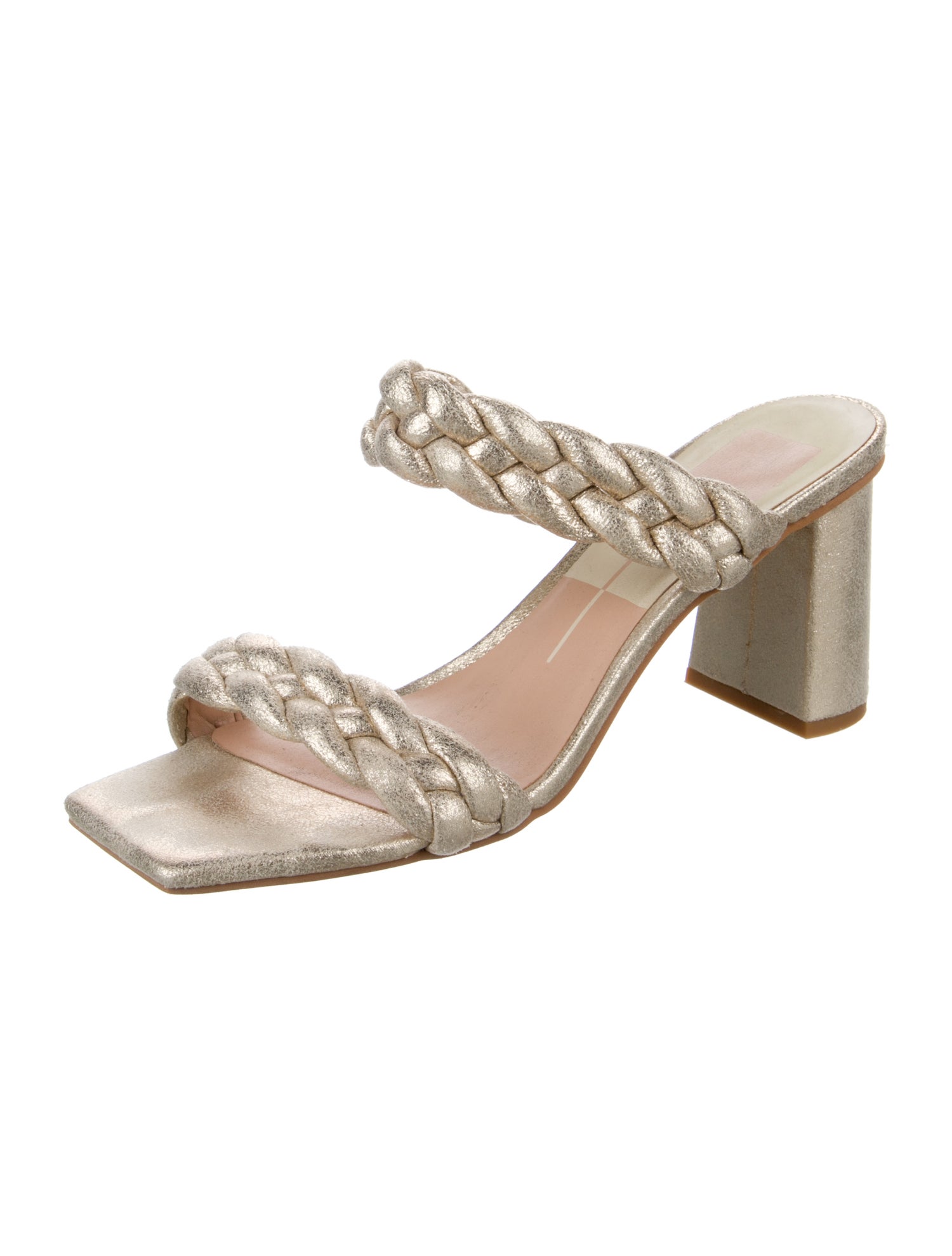 Dolce Vita Leather Braided Accents Slides