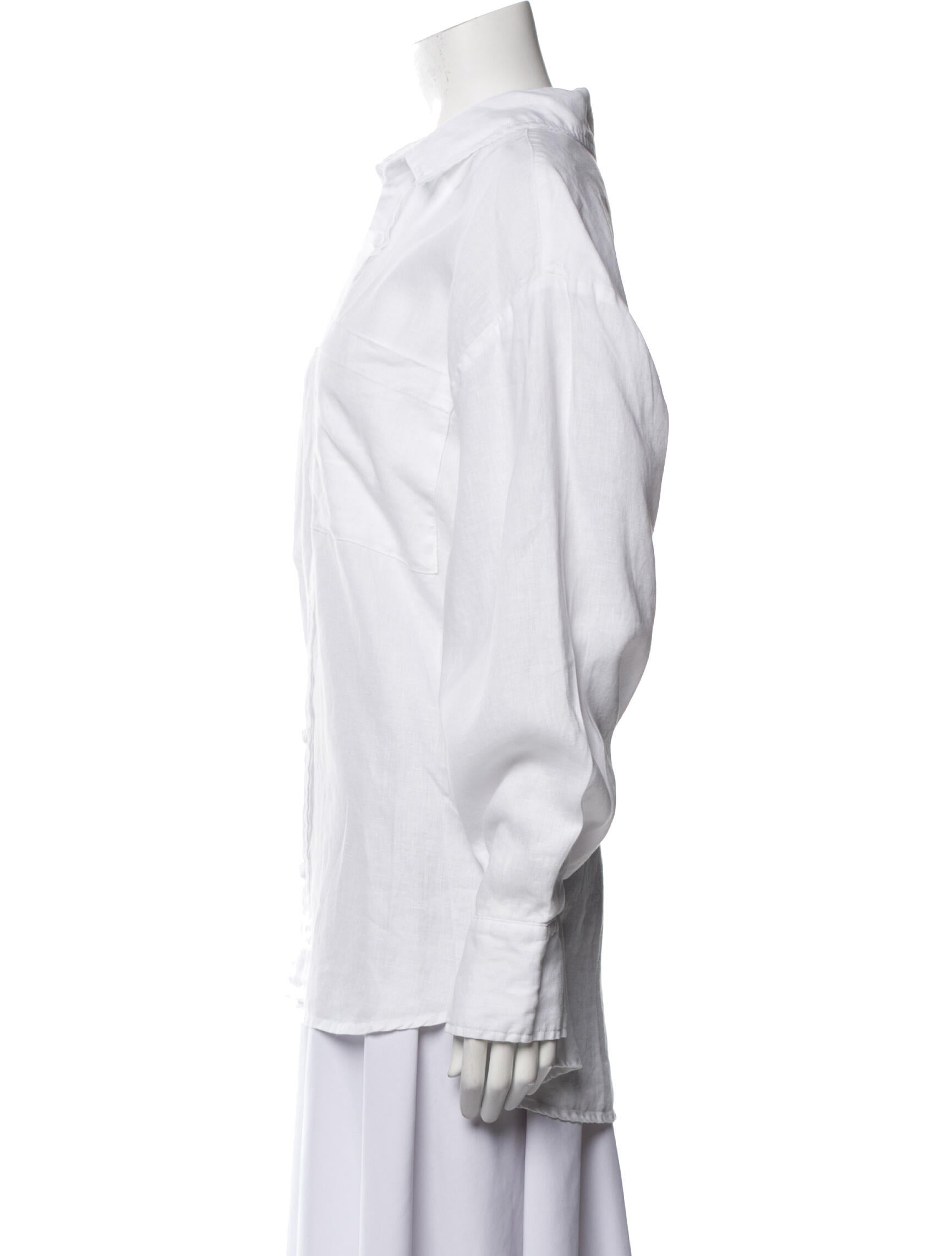 Dissh Linen Long Sleeve Button-Up Top