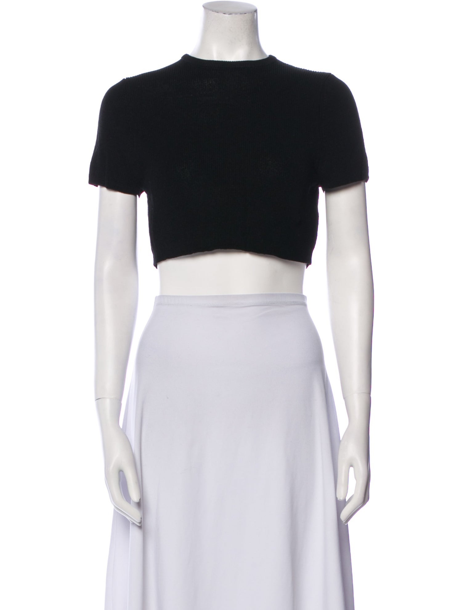 Dissh Linen Mock Neck Crop Top