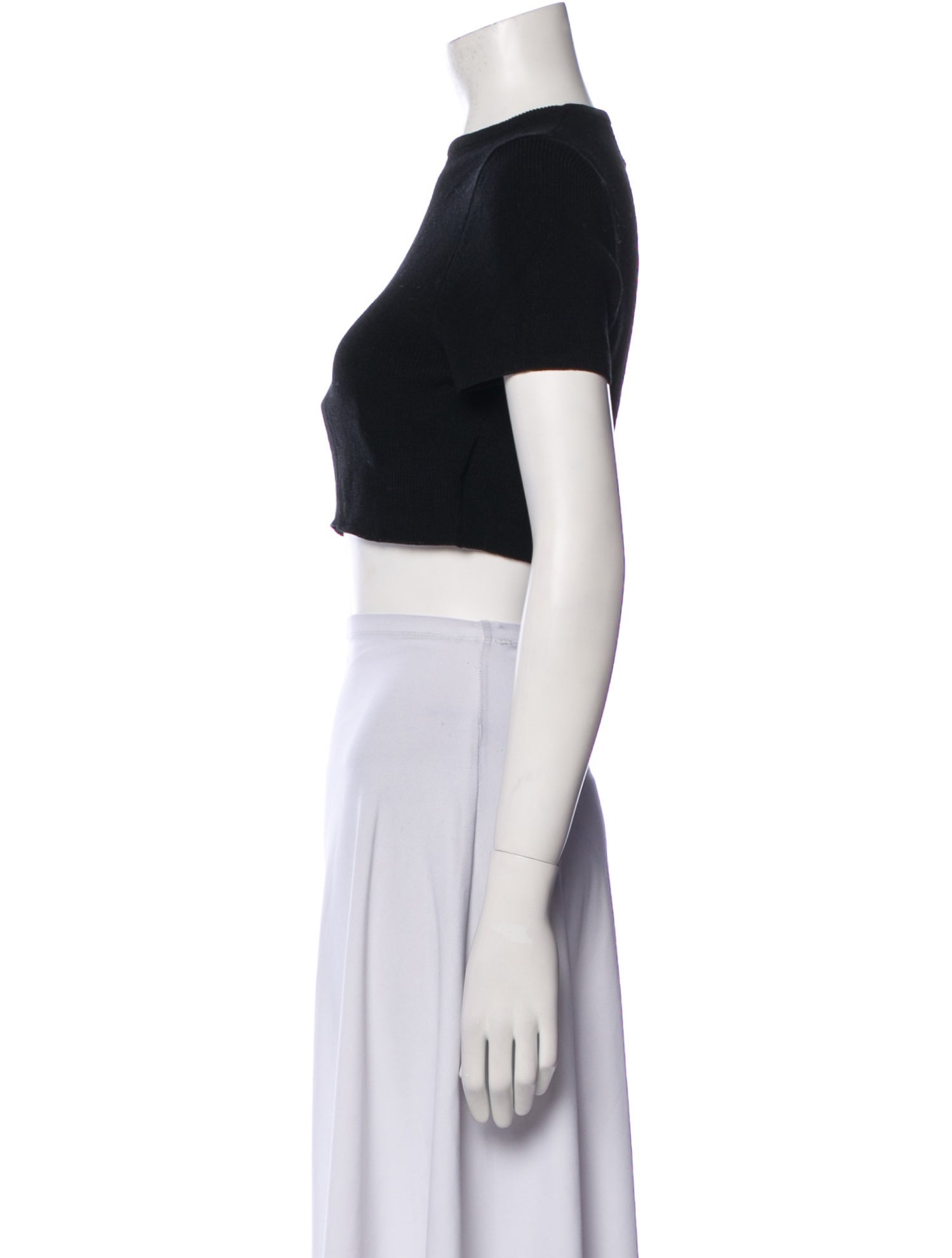 Dissh Linen Mock Neck Crop Top