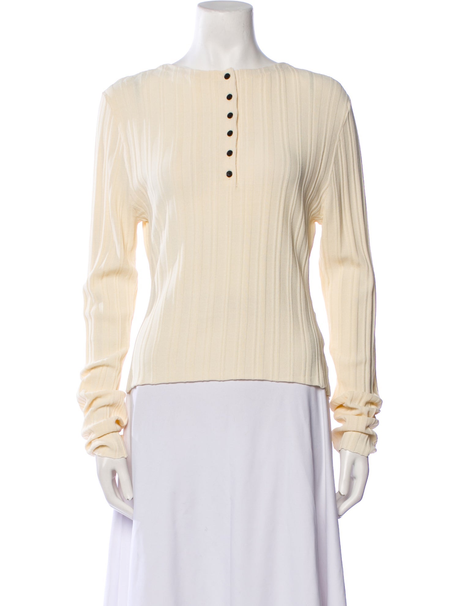 Dissh Bateau Neckline Long Sleeve Top