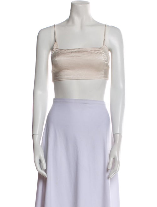 Dissh Square Neckline Sleeveless Crop Top