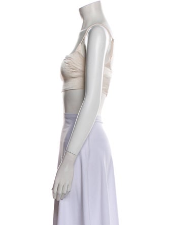 Dissh Square Neckline Sleeveless Crop Top