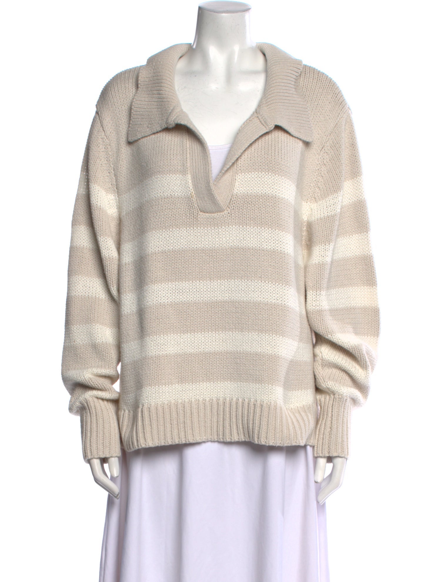 Dissh Striped V-Neck Sweater