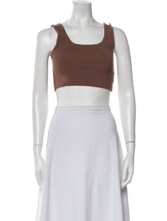 Dissh Square Neckline Sleeveless Crop Top
