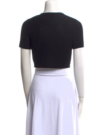 Dissh Crew Neck Short Sleeve Crop Top