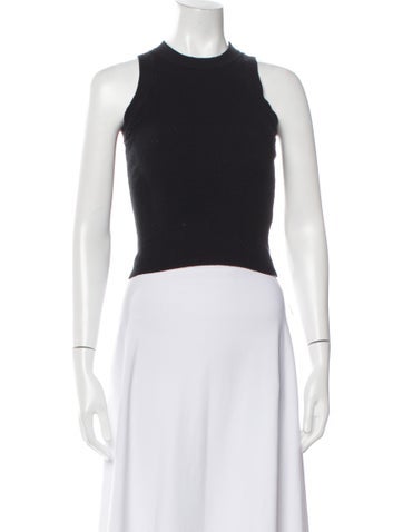 Dissh Tops Crew Neck Sleeveless Crop Top M