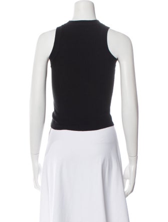 Dissh Crew Neck Sleeveless Crop Top