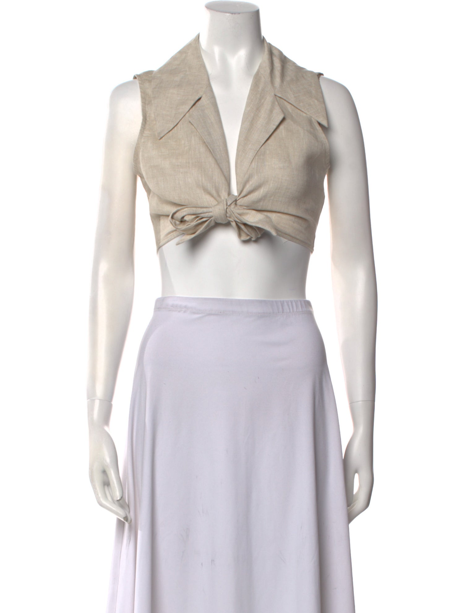 Dissh Linen Sleeveless Crop Top w/ Tags