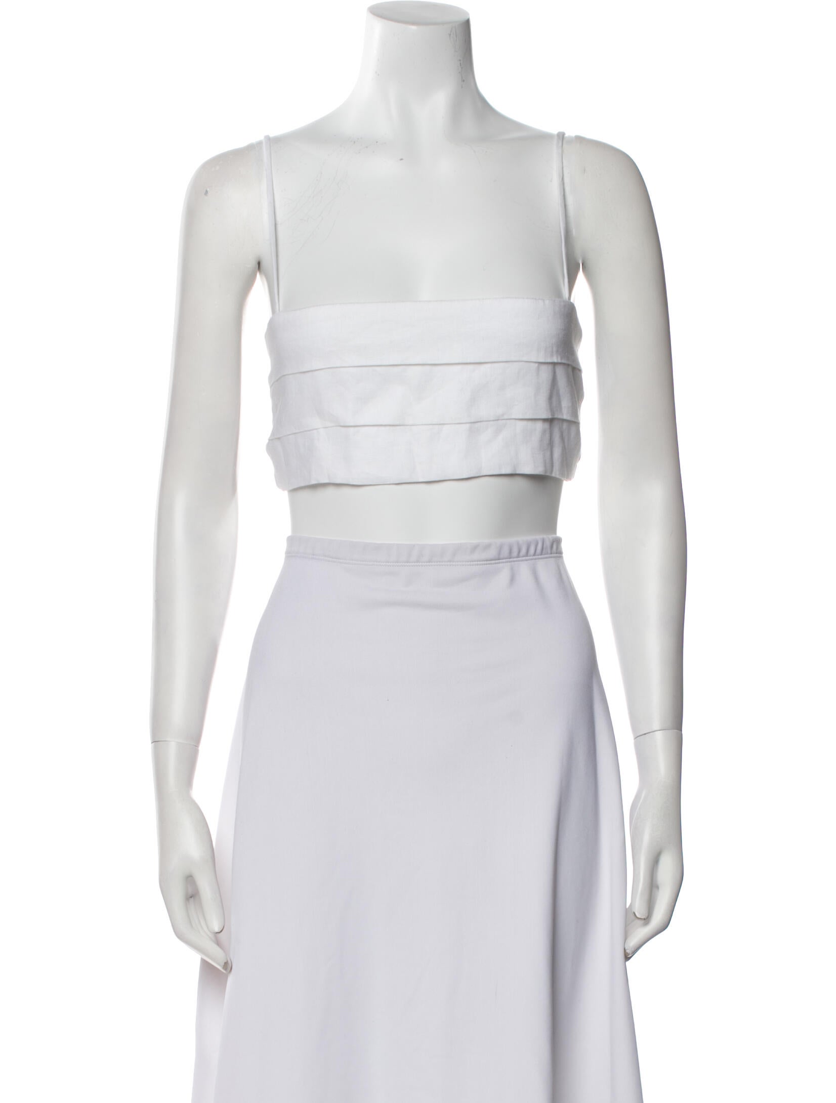 Dissh Linen Square Neckline Crop Top w/ Tags