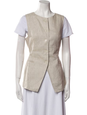 Dissh Jackets Linen Vest US 6 | M