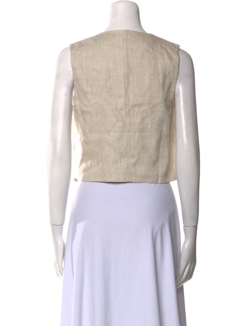 Dissh Linen V-Neck Crop Top