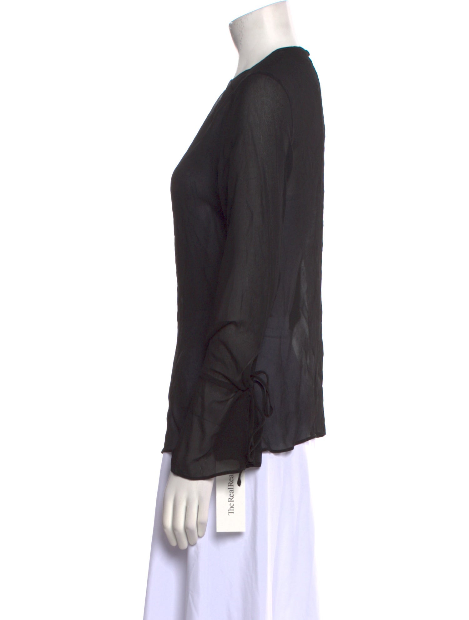 Dissh Crew Neck Long Sleeve Button-Up Top w/ Tags