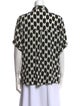 Dissh Printed Short Sleeve Button-Up Top
