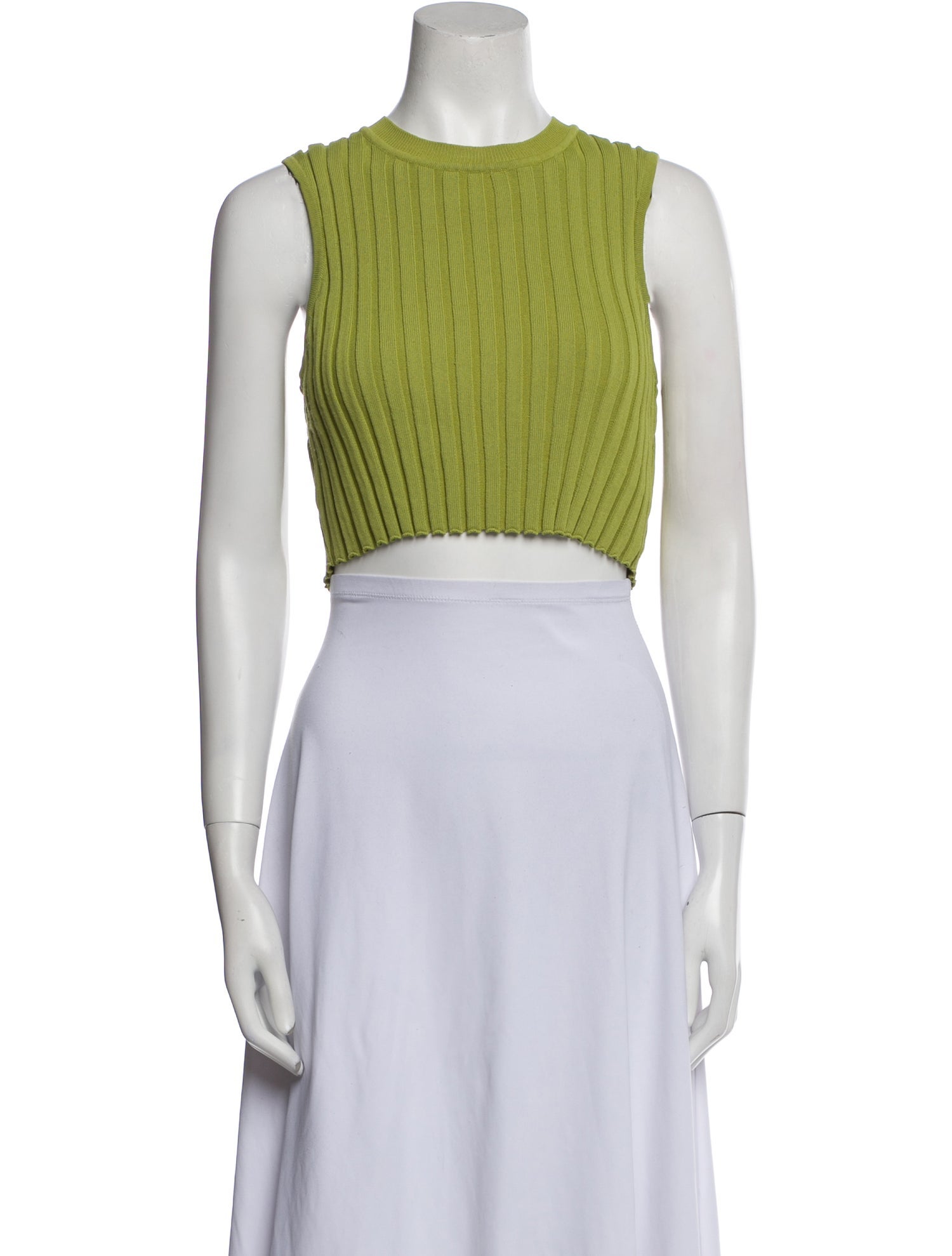 Dissh Crew Neck Sleeveless Crop Top