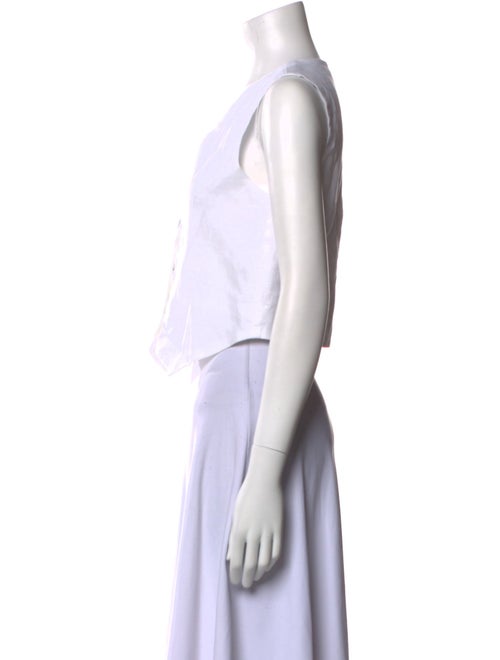 Dissh Linen V-Neck Crop Top