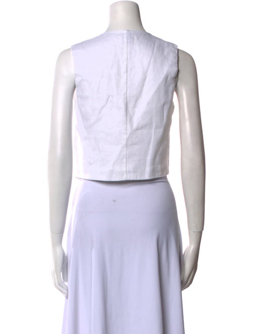 Dissh Linen V-Neck Crop Top