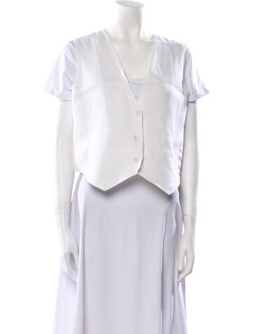 Dissh Jackets Linen Vest US 6 | M