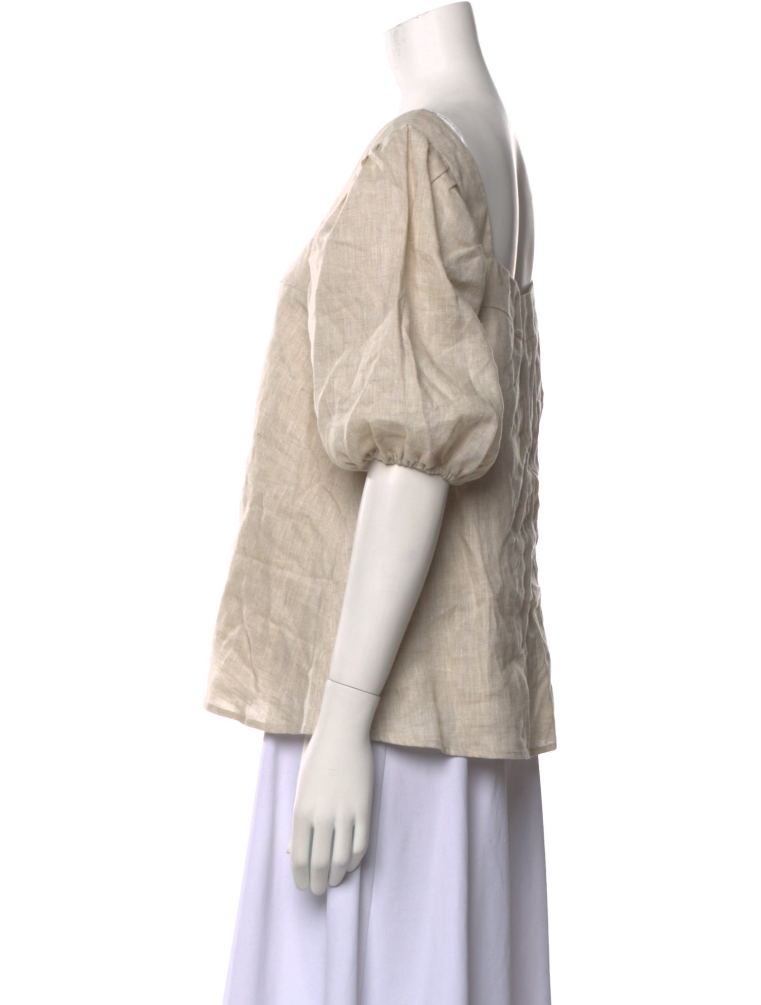 Dissh Linen Square Neckline Blouse