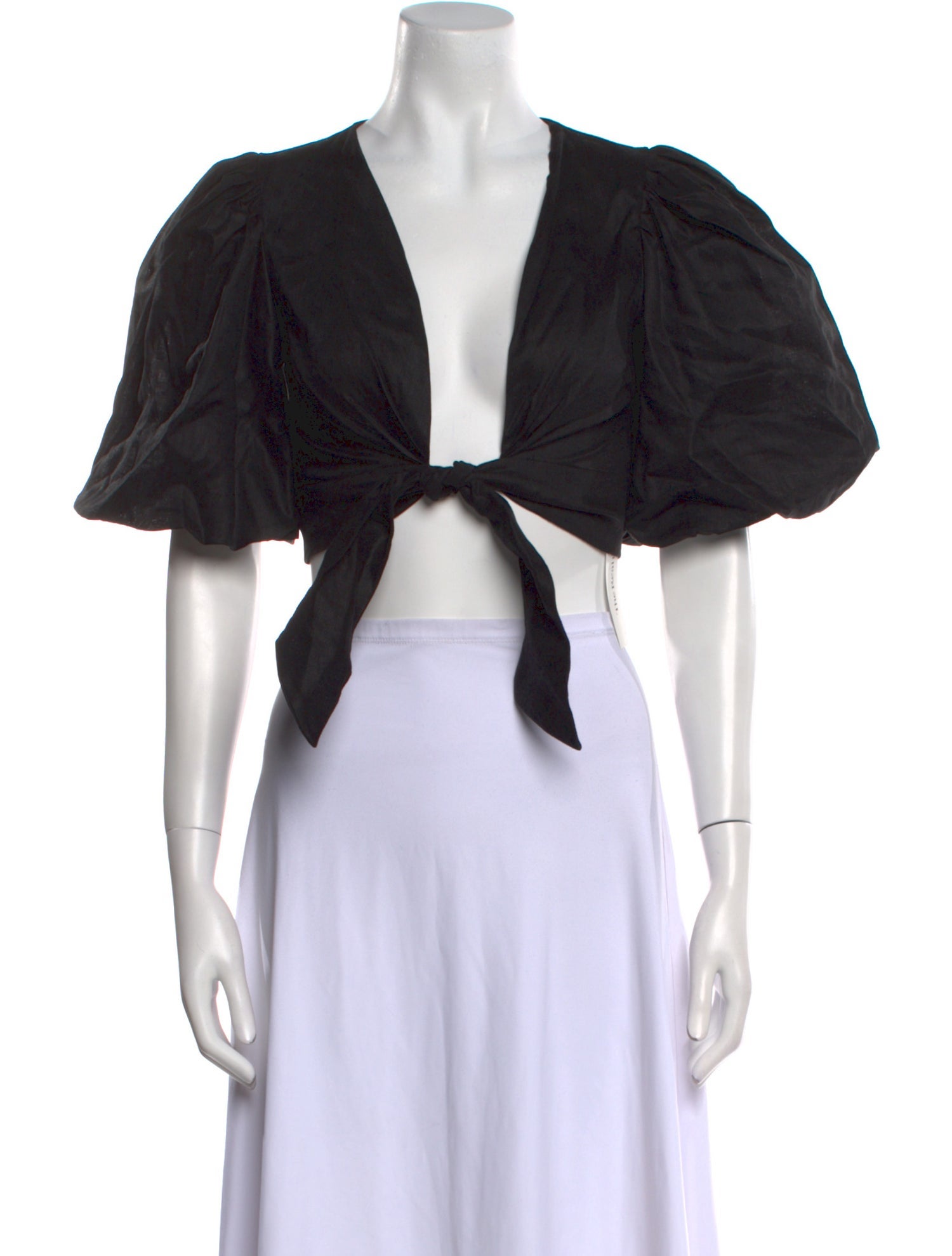 Dissh Linen V-Neck Crop Top