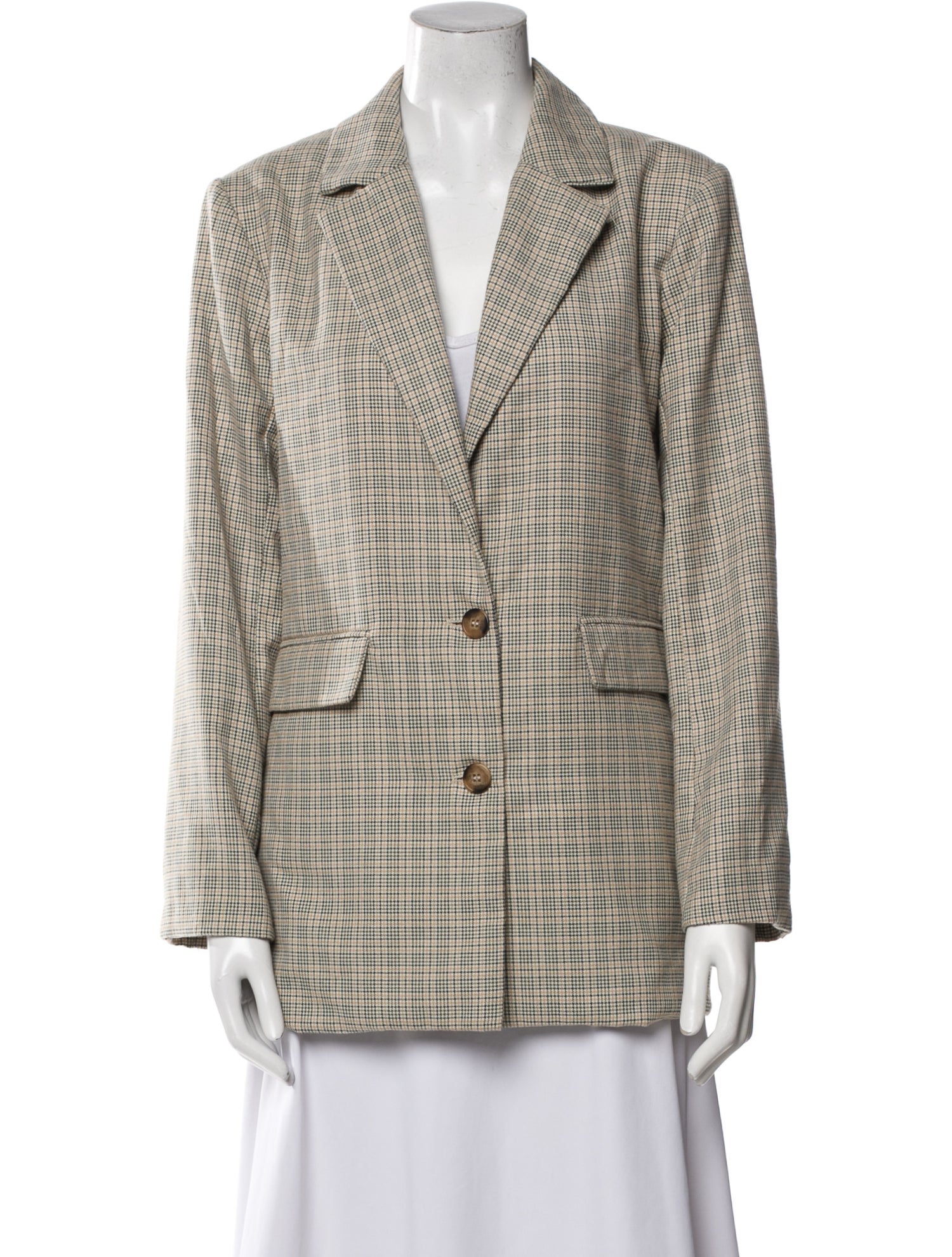 Dissh Plaid Print Blazer